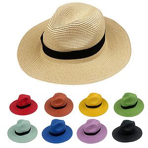 Unisex Travel Straw Panama Hat / Summer Wide Brim Straw Hat