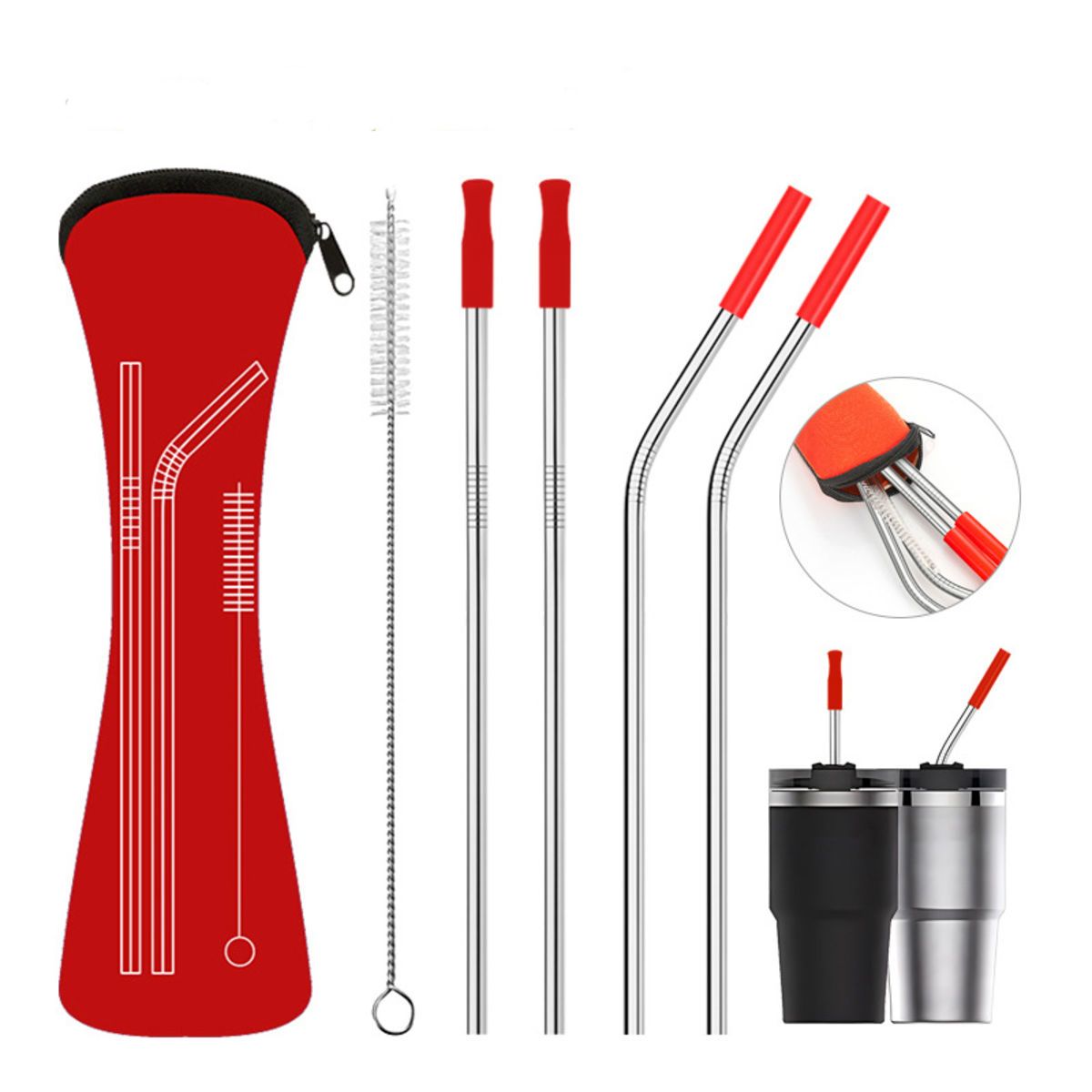 Cutlery Utensils Straws Kit