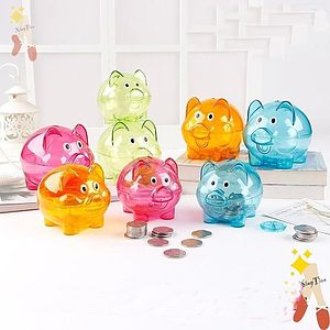 Transparent Plastic Piggy Bank