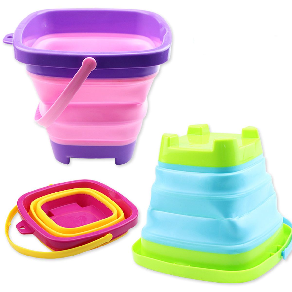 Multi-Function Barrel Portable Folding Basin Silicone Bucket