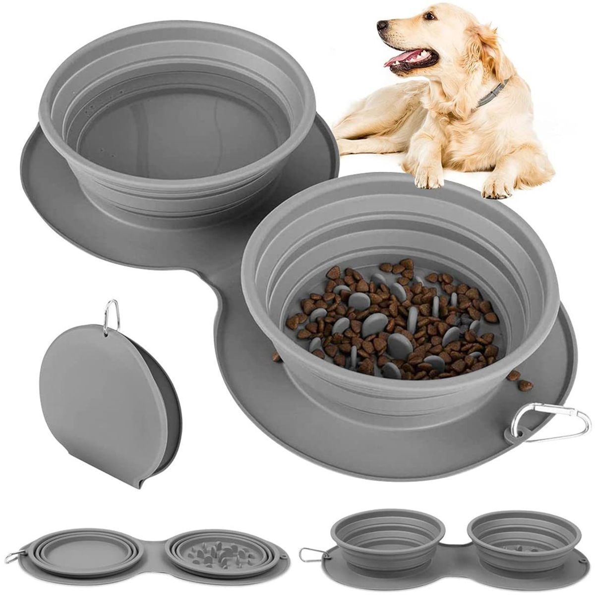 Portable Collapsible Pet Bowl for Eating and Drinking
