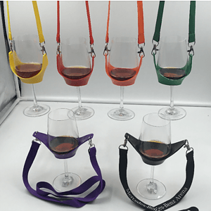 Wine Glass Cup Holder Polyester Lanyards