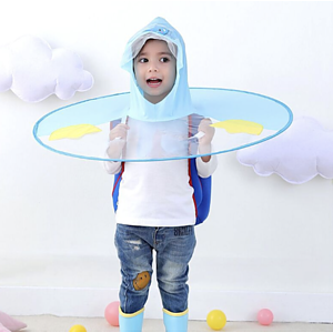 Foldable Children UFO Hat Raincoat