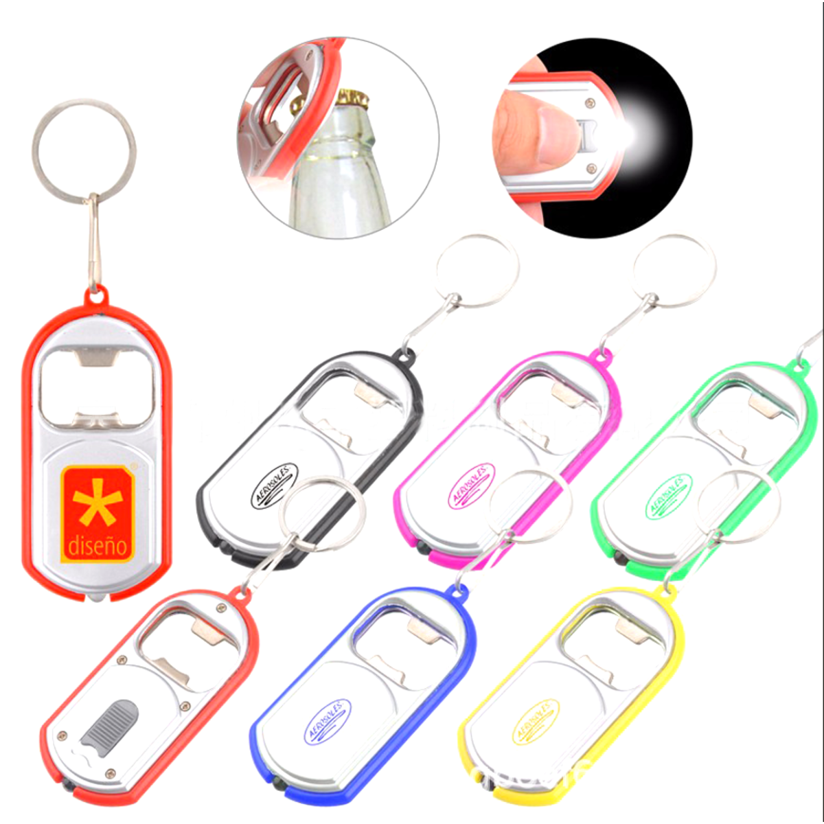 Bottle Opener Key Chain With LED Light