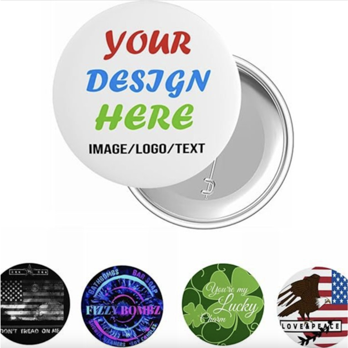2.25 Inch Round Custom Buttons