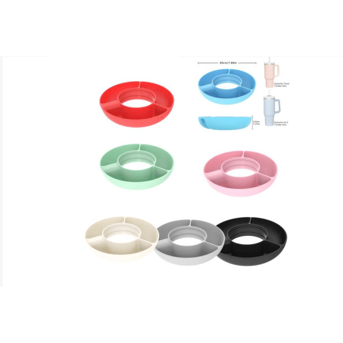 BPA Free Silicone Snack Platter for 40oz Tumbler