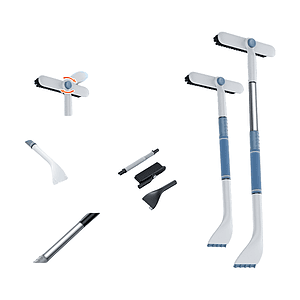 Extendable Snow Brush and Detachable Ice Scraper