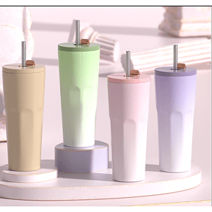 Automatic Spring Straw Insulation Tumbler