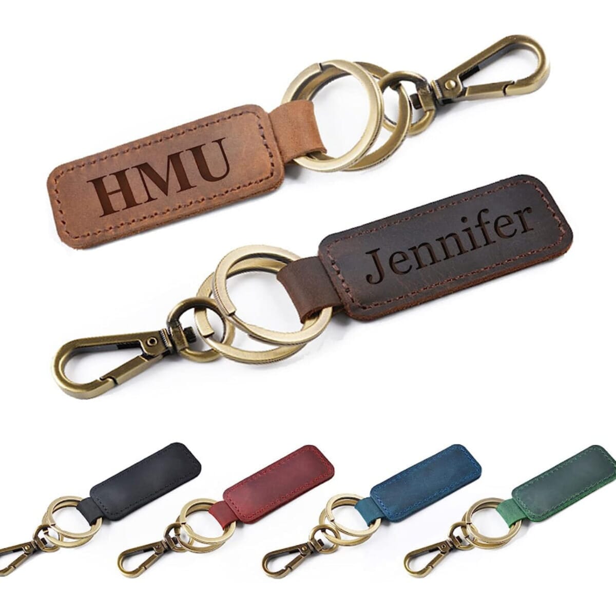 Personalized Leather Keychain