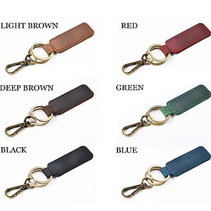 Personalized Leather Keychain