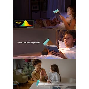 LED Mini USB Charging Eye-protecting Folding Book Holder Lamp