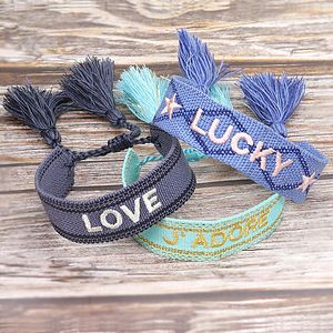 Embroidery Bracelet Woven Wristband With Tassels
