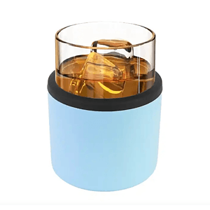 Whiskey Glass With Insulated Stainless Steel Sleeve