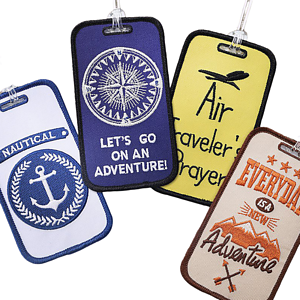 Embroidered Luggage Tag with ID Window