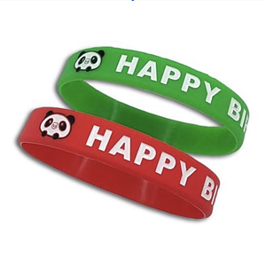 Debossed Color Filled Silicone Wristbands