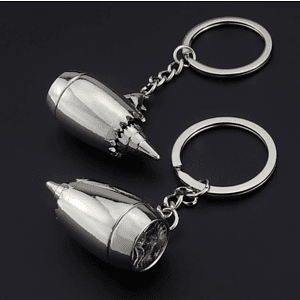 Aircraft Engine Metal Keychain
