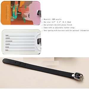 Luggage Tag with Leather Strap
