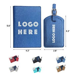 Luggage Tag and Passport Holder Set