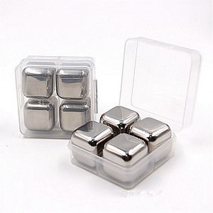 Stainless Ice Cubes 4 Pieces/Set