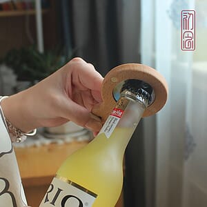 Magnets Bamboo Bottle Opener