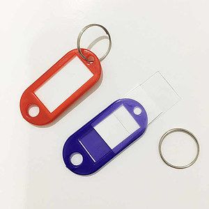 Plastic Key Tags With Label Window