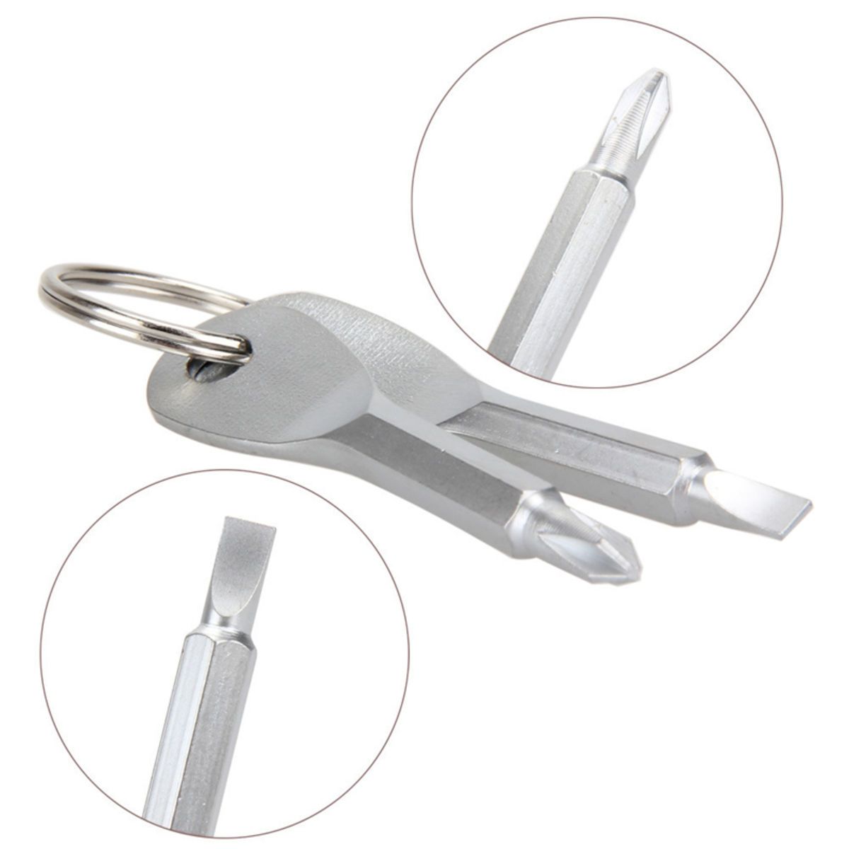 2pcs Mini Portable Multifunction Keychain Screwdriver Gadget
