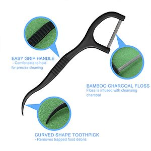 50PCS Dental Floss Picks Toothpicks