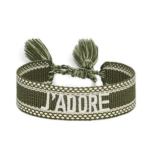 Embroidered Woven Bracelet With Tassels