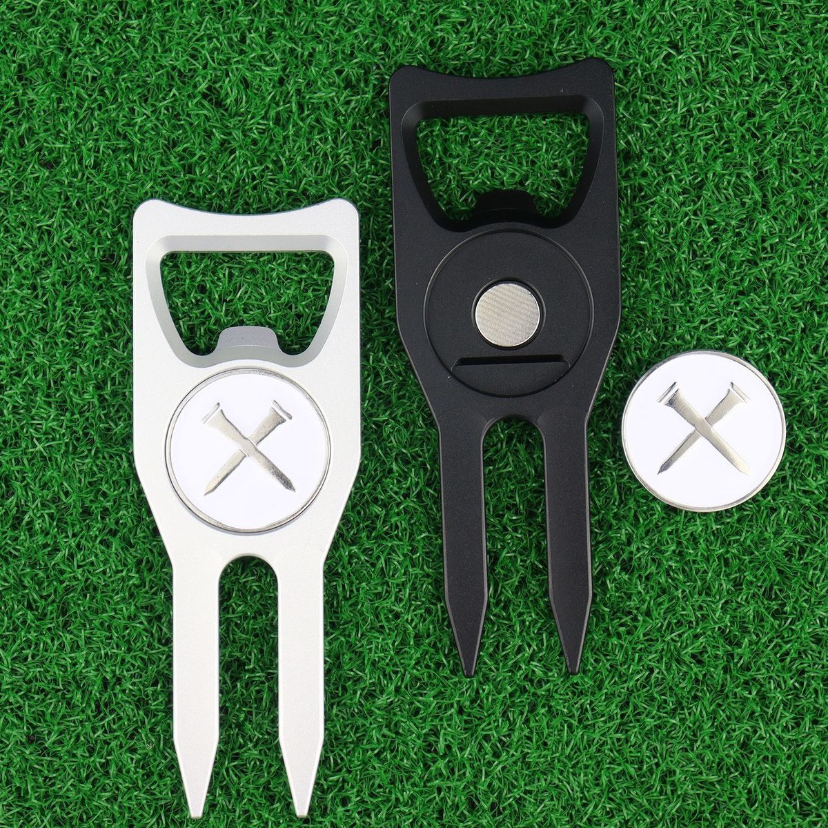 Golf Divot Repair Tool With Bottle Opener