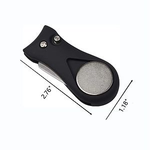 Foldable Golf Divot Tool With Magnetic Pop-up Button