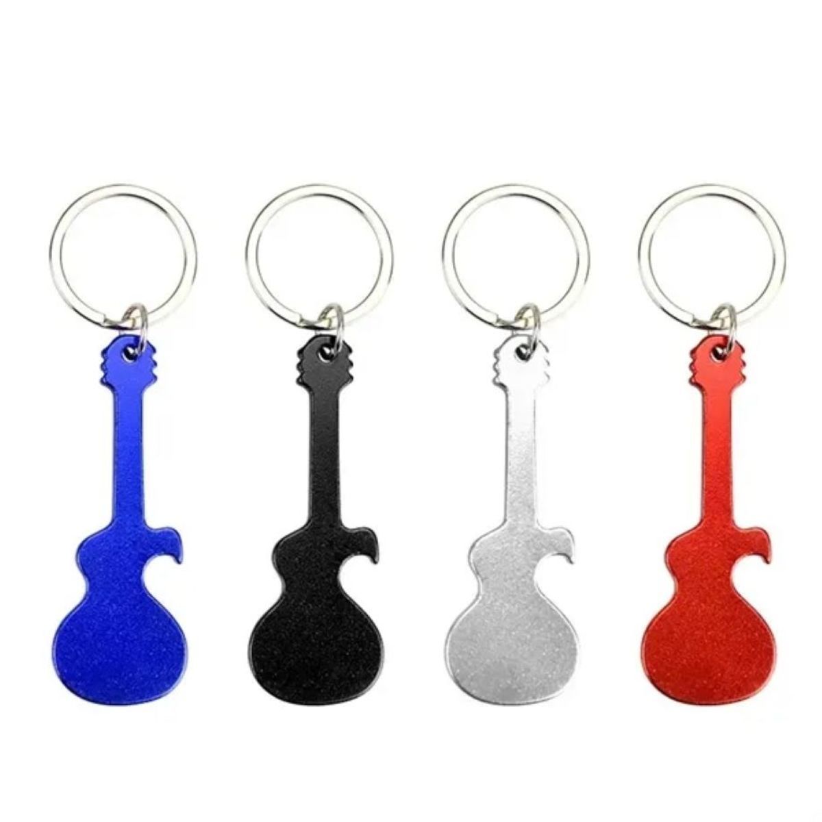 Guitar Shaped Bottle Opener with Keychain