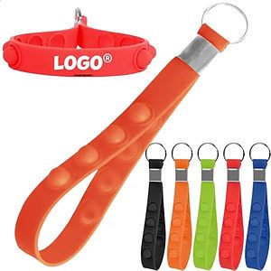 Push Pop Stress Reliever Keychain / Silicone Wrist Strap
