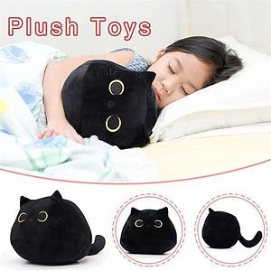 Soft Black Cat Plush Toy