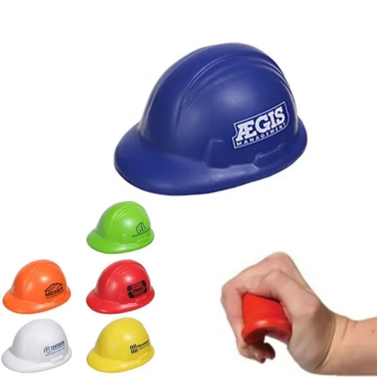PU Safety Helmet Shaped Stress Reliever Ball
