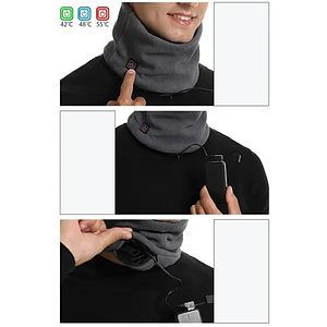 USB Rechargeable Heated Neck Warmer / Fleece Scarf