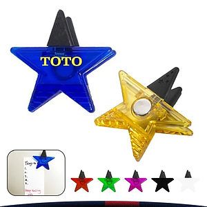 Jumbo Size Star Magnetic Memo Clip wStrong Grip