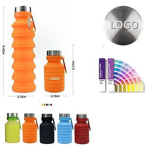 19 oz Silicone Collapsible Water Bottle
