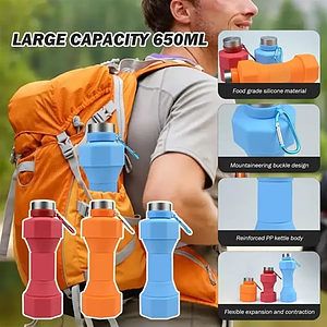 Foldable Silicone Dumbbell Water Bottle