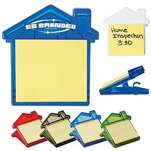 House Shaped Magnet Clip w/Sticky Notes