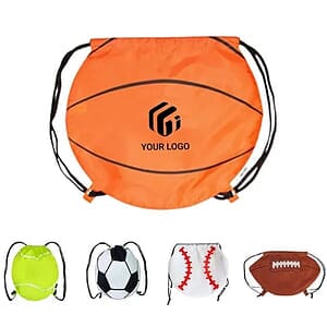 Sport Style Durable Polyester Waterproof Drawstring Backpack
