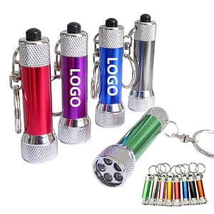 Custom Mini Aluminum Alloy Portable LED Flashlight Keychain