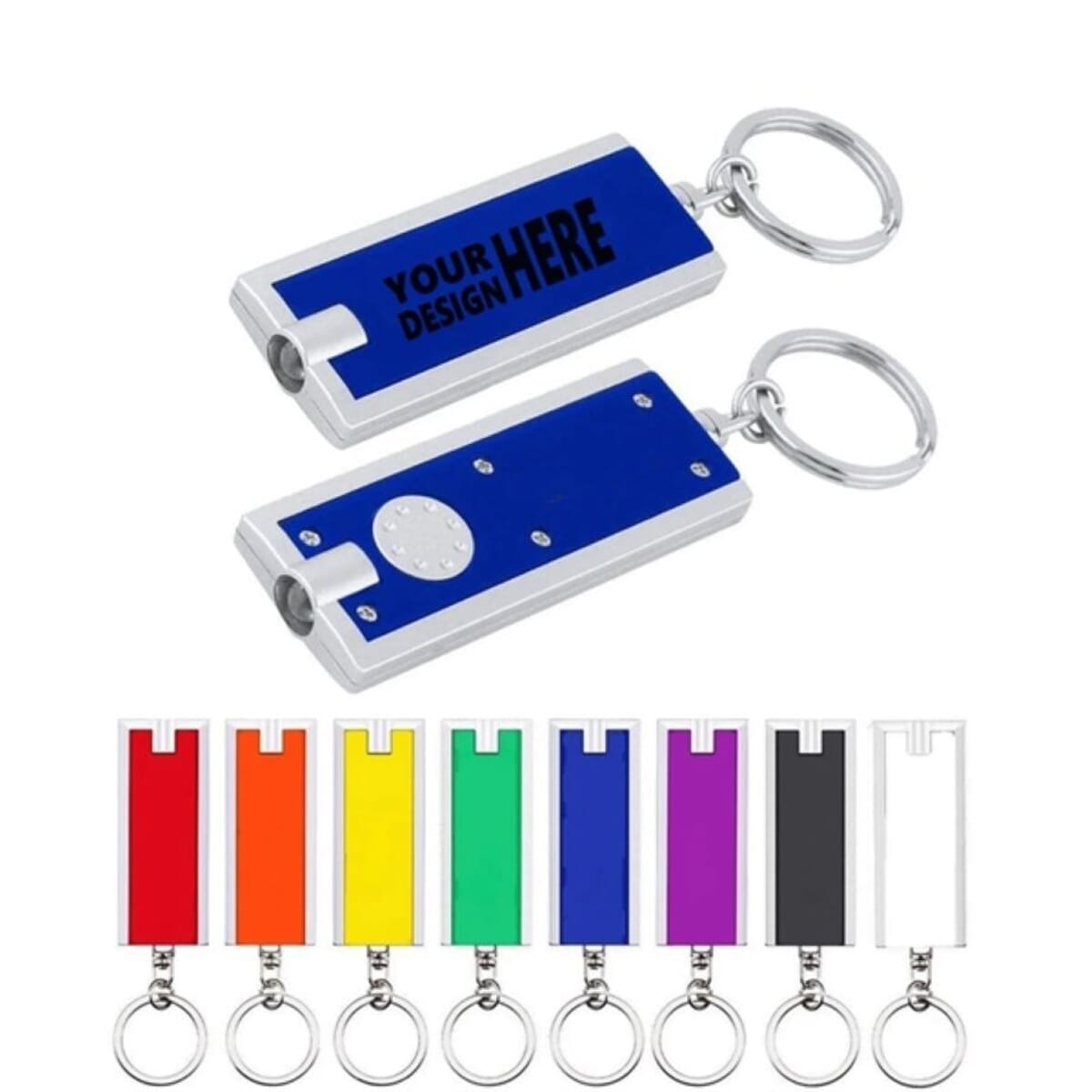 Rectangular LED Light Keychain