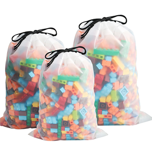 Frosted Transparent Plastic Drawstring Bag