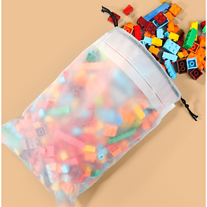 Frosted Transparent Plastic Drawstring Bag