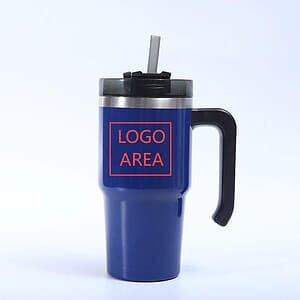 30 OZ Insulated Travel Mug with Handle, Lid and Straw