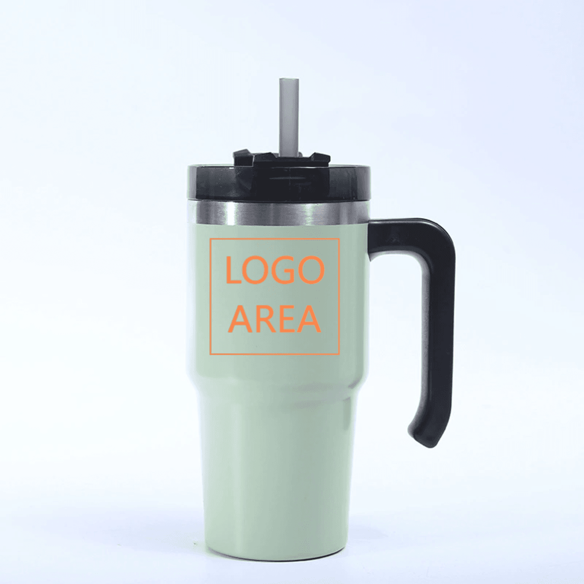 20 OZ Insulated Travel Mug with Handle, Lid and Straw