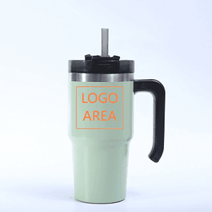 20 OZ Insulated Travel Mug with Handle, Lid and Straw