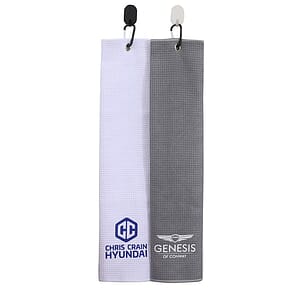 Embroidered Golf Towel With Carabiner