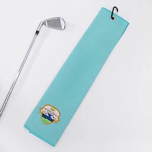 Embroidered Golf Towel With Carabiner