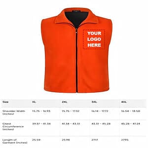 Outdoor Slim Full ZipPolar Fleece Vests